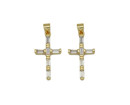 CZ Cross Charm, Sku#JL94