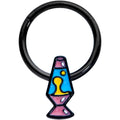 16G 3/8 Black Retro Lava Lamp Hinged Segment Ring