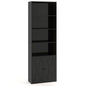 71 Inch Freestanding Bookshelf with 6 Shelves and 2-Door Cabinet