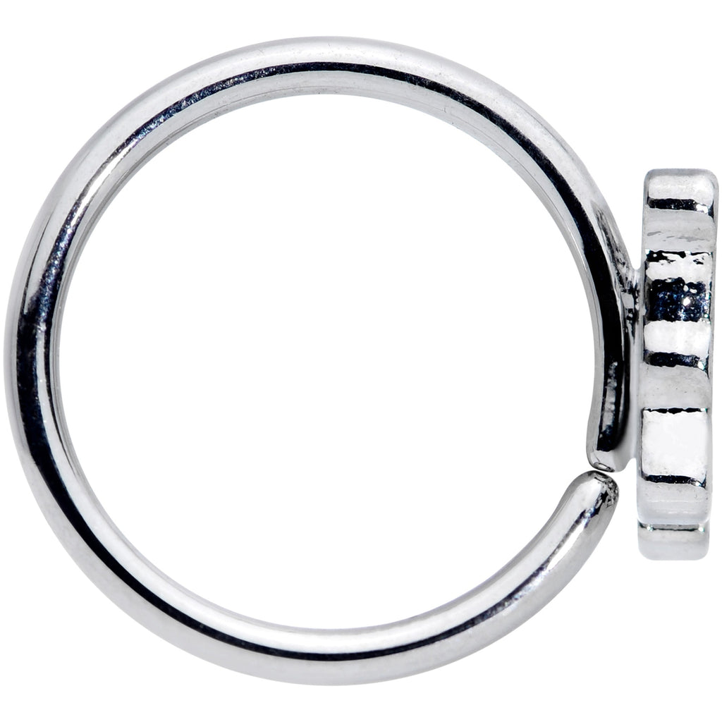 18G 3/8 Happy Purple Hippo Nose Hoop