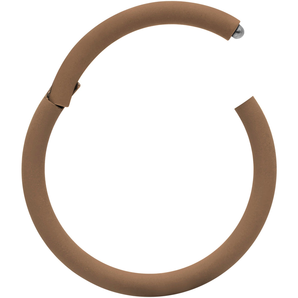 18G 3/8 Light Brown Matte Cartilage Hinged Segment Ring