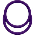 18G 3/8 Purple Matte Double Circle Cartilage Hinged Segment Ring