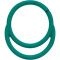 18G 3/8 Teal Matte Double Circle Cartilage Hinged Segment Ring