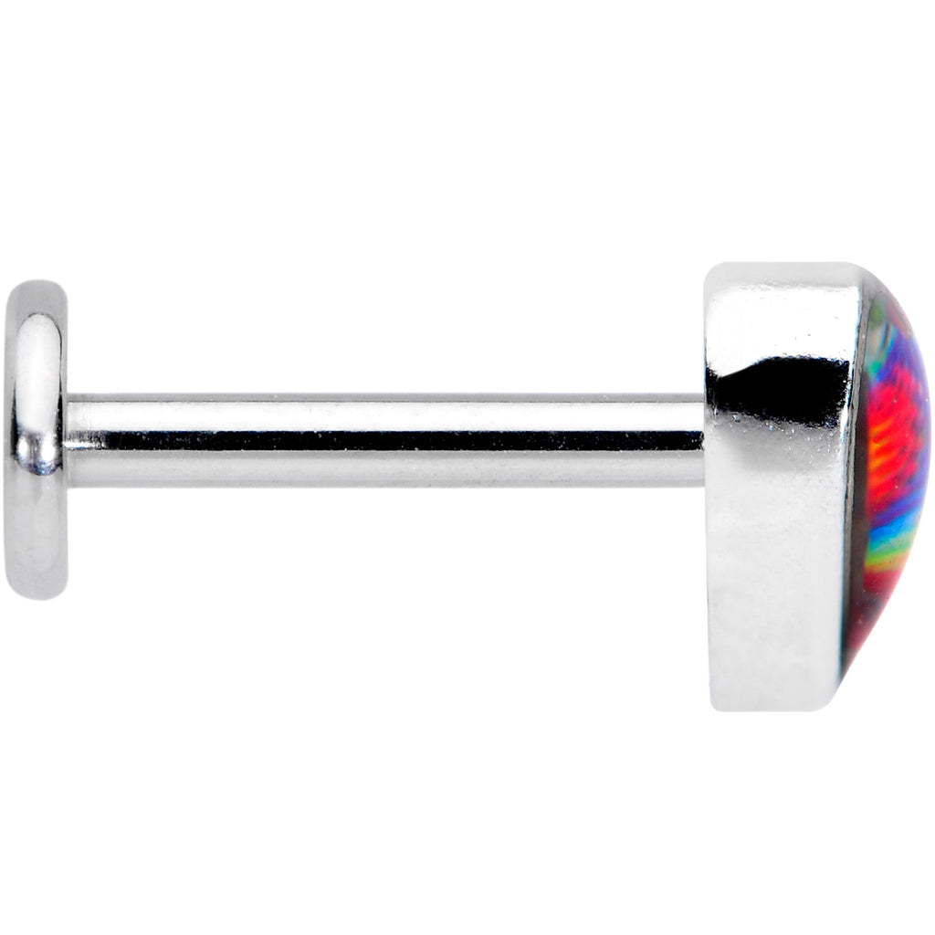 16G 5/16 Rainbow Tie Dye Heart Valentines Day Labret Tragus