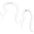 18G 1/4 White Tribal Style Cheater Hanger Plug Set