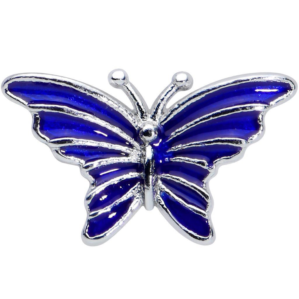 16G 5/16 Beautiful Blue Butterfly Labret Monroe Tragus