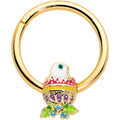 16G 3/8 Gold Tone Hatched Chick Easter Egg Hinged Segment Ring