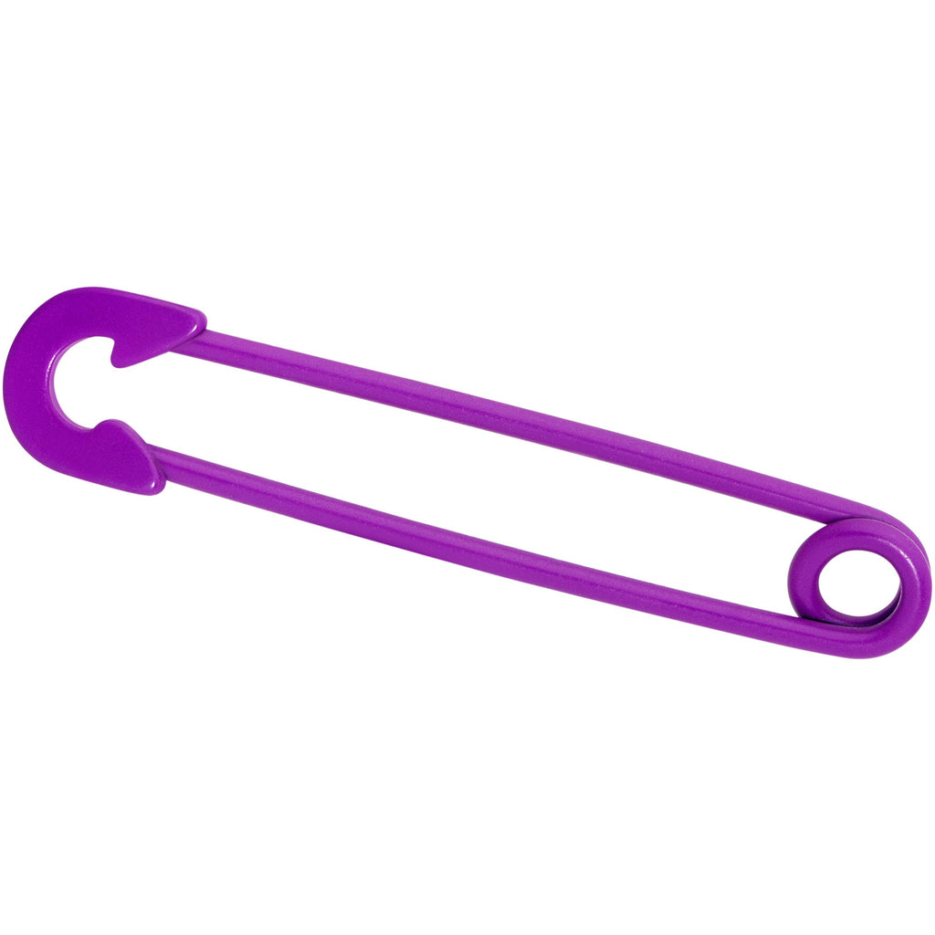14G Purple Matte Punk Rock Safety Pin Industrial Barbell 38mm