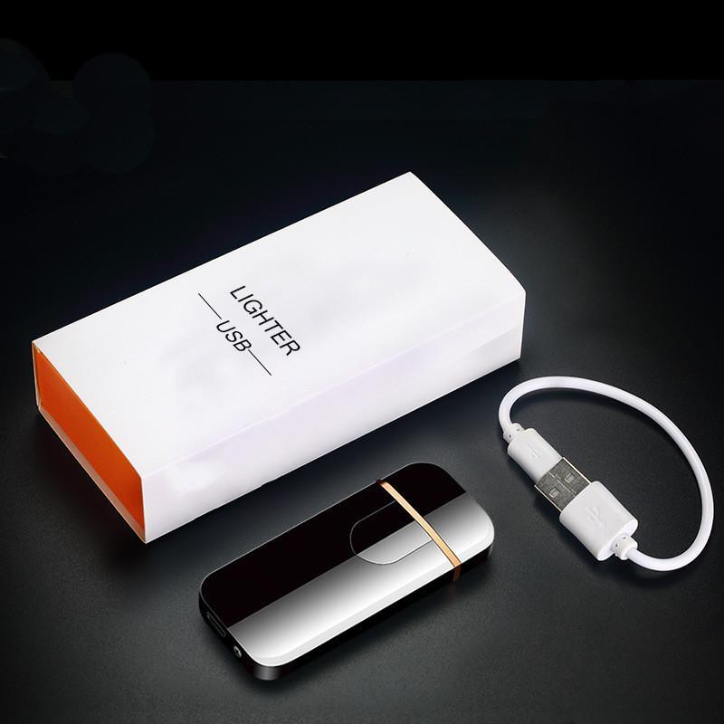 Touch Electric lighters Plasma Lighters Dual arc Lighter USB lighters Flameless Rechargeable Lighter Windproof Lighter Electric lighters for Camping,Starter, Hunting, Backpacking, Hiking Gadget For Men