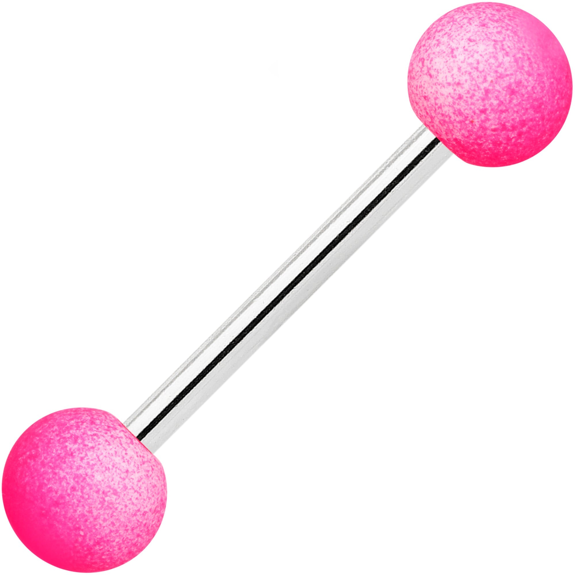Red Pink Orange Black Ombre Soft Finish Barbell Tongue Ring Set of 4