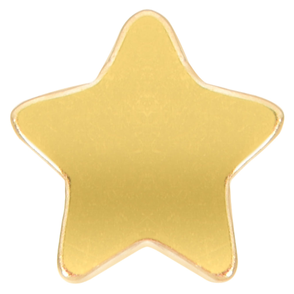 Implant Grade 23 Titanium Gold Tone Star Threadless Push In Top