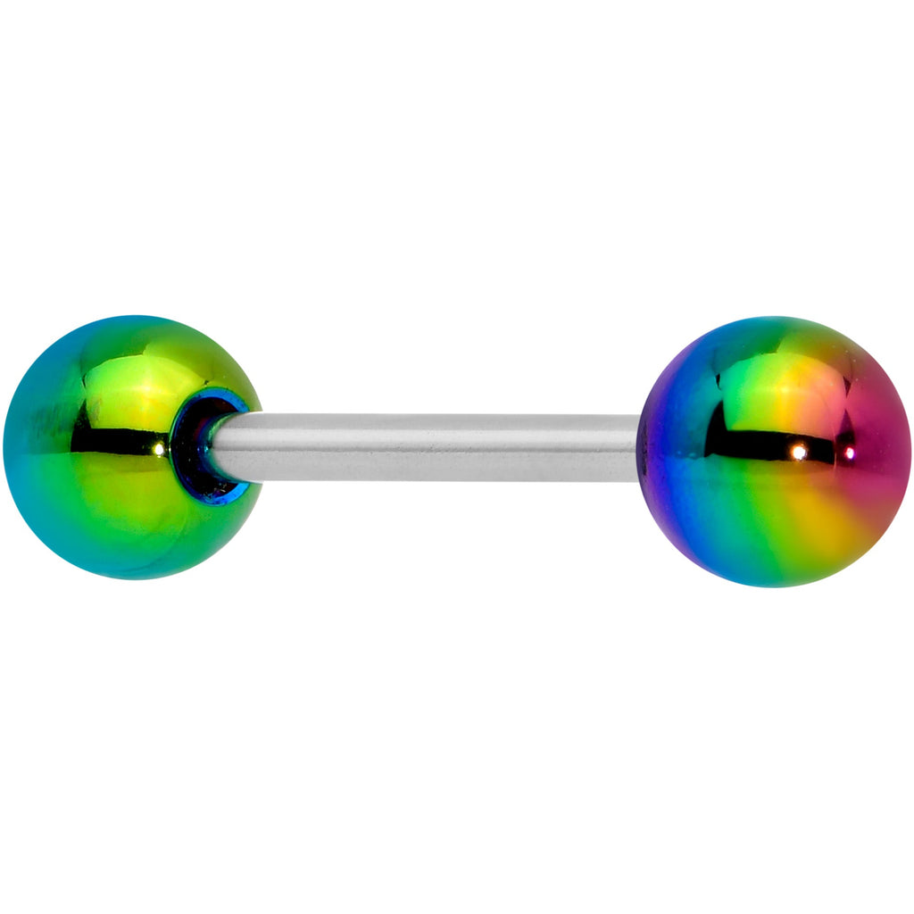 Aurora Iridescent Finish Barbell Tongue Ring