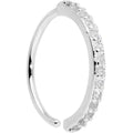 20G 3/8 Clear CZ Gem Forward Facing Nose Hoop