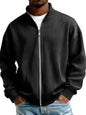 Mens Full-Zip Mock-Neck Sweater New FallWinter Style