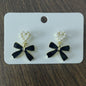 Vintage White Pearl Love Heart Stud Earrings