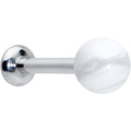 16G 5/16 Elegant White Howlite Internally Threaded Labret Tragus