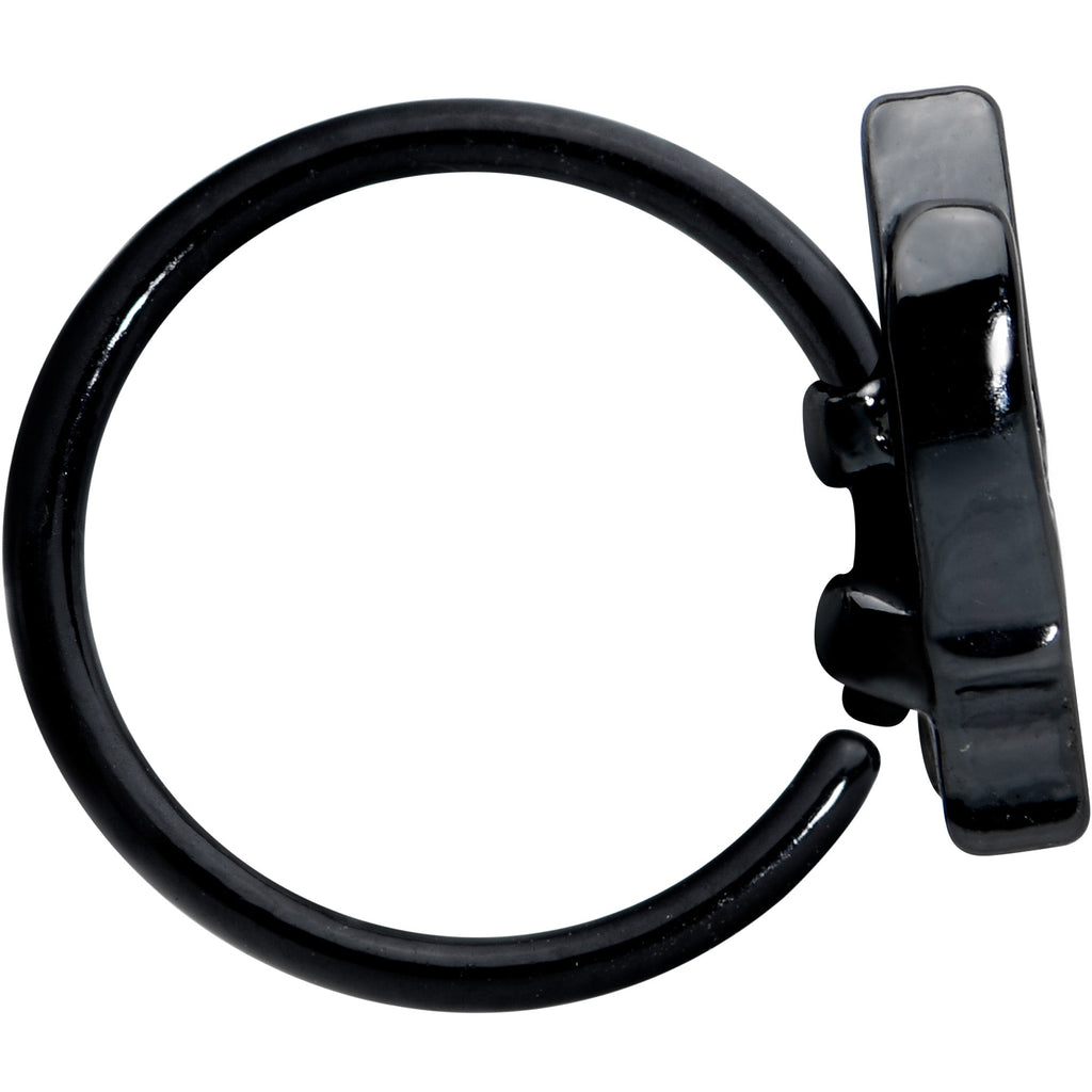 20G 5/16 Black Sunset Side Butterfly Nose Hoop