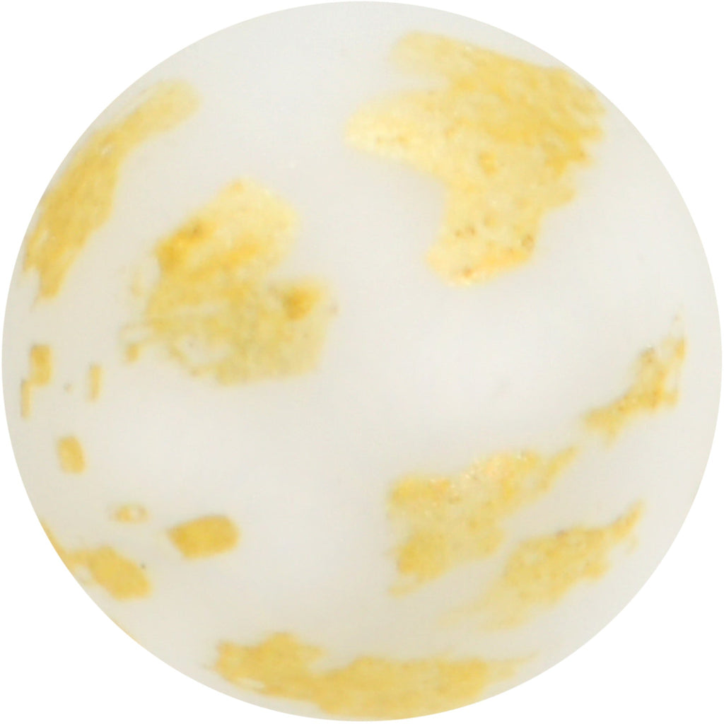 16G 5/16 Matte White Splatter Pattern Labret Monroe Tragus