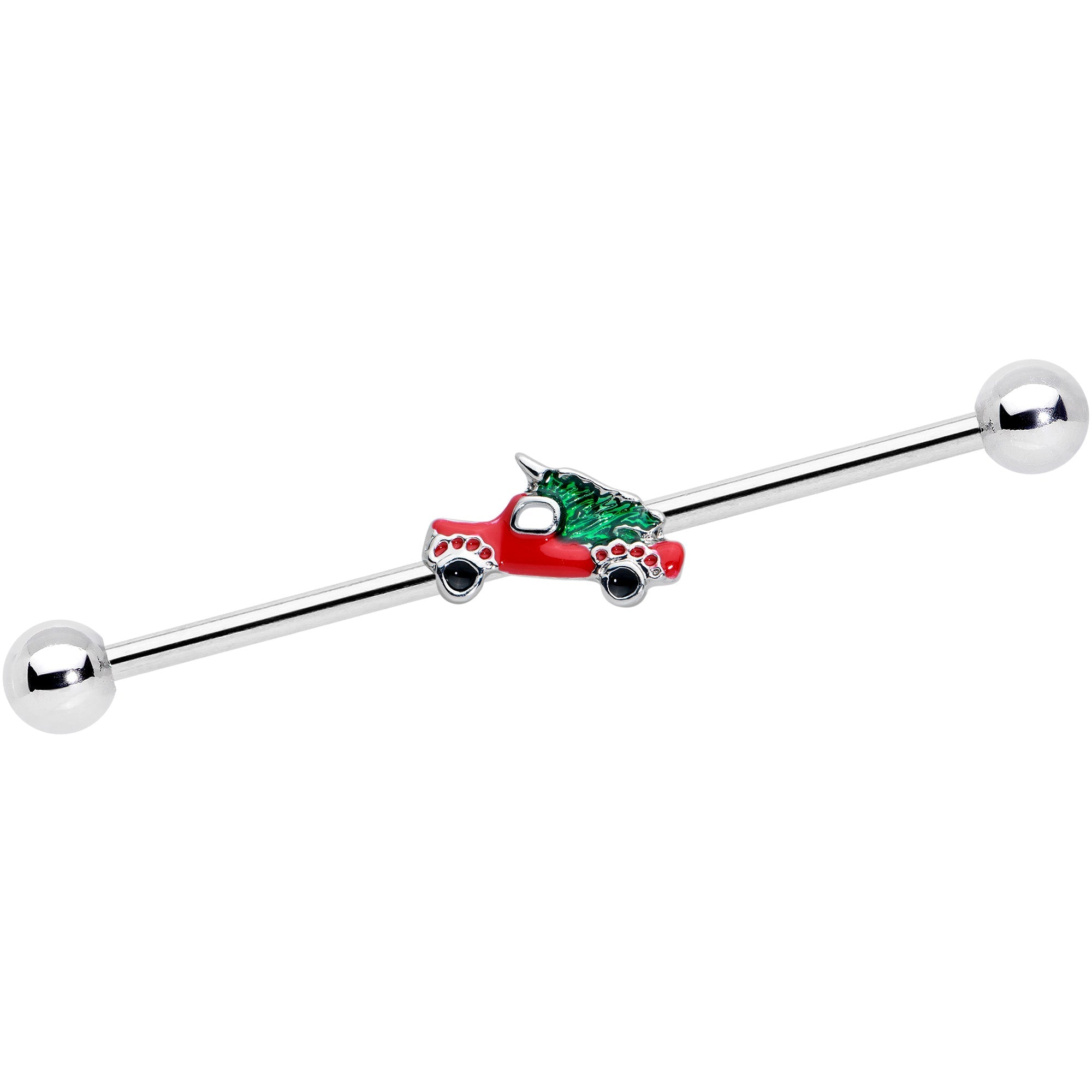 14G Christmas Tree in a Truck Industrial Barbell 38mm