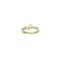 Gold Clear CZ Butterfly Adjustable Ring, Sku#LD596