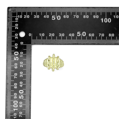 Gold Hammered Irregular Bar Statement Adjustable Ring, Sku#LD650