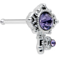 20G 1/4 Purple Gem Unlock My Heart Key Nose Bone