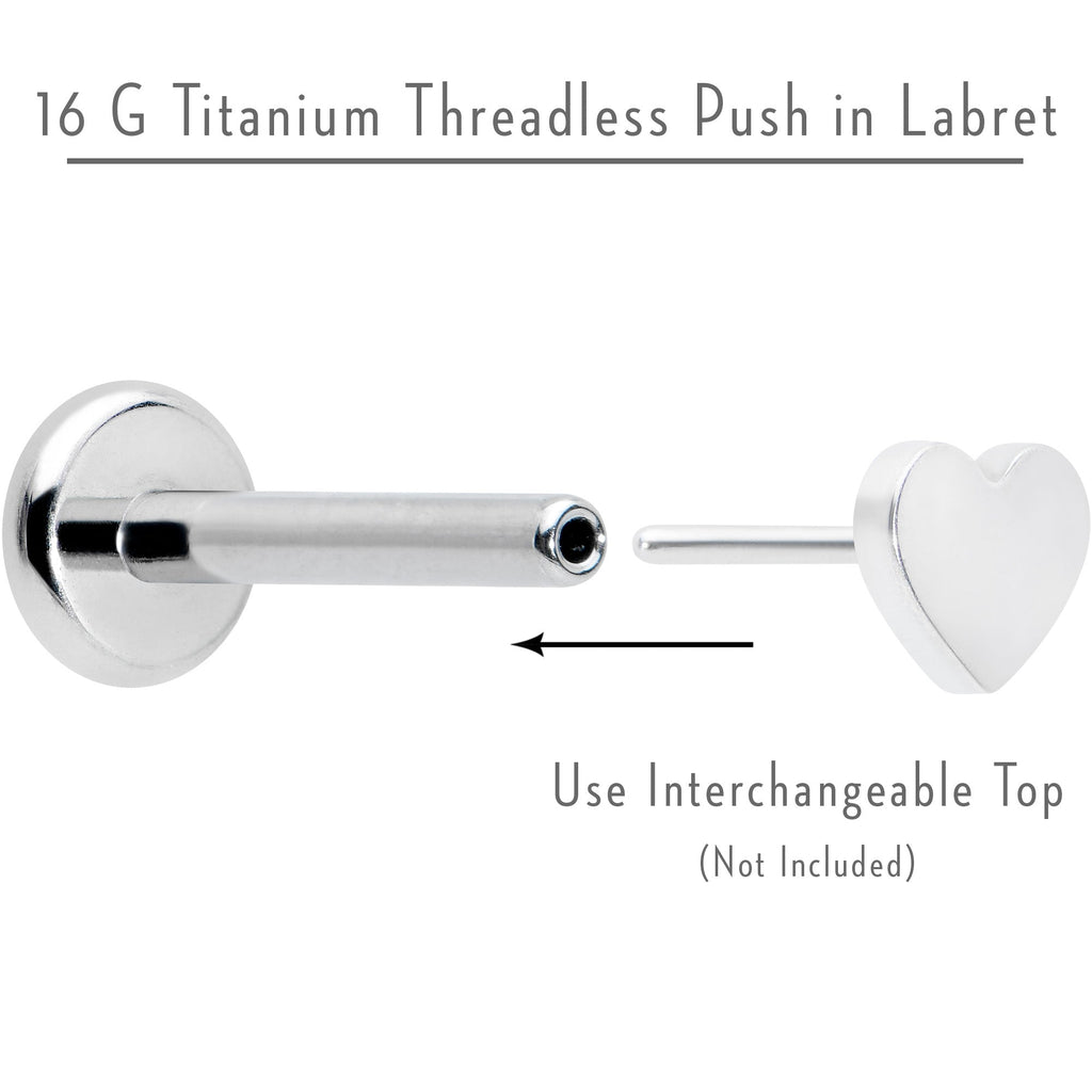 16G 5/16 G23 Titanium Threadless Post Only Labret Monroe Tragus