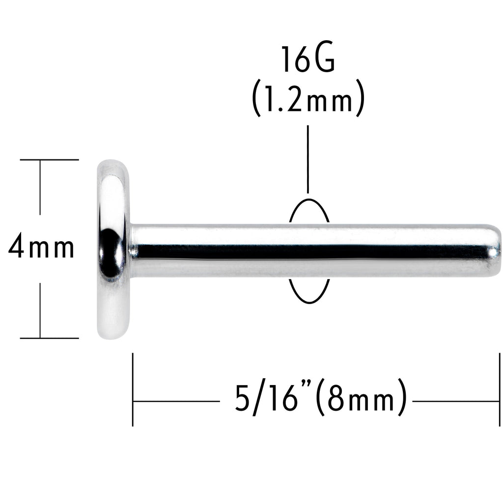 16G 5/16 G23 Titanium Threadless Post Only Labret Monroe Tragus
