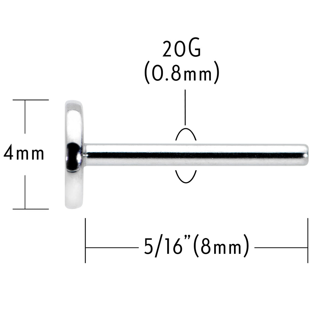 20G 5/16 G23 Titanium Threadless Post Only Labret Tragus Nose