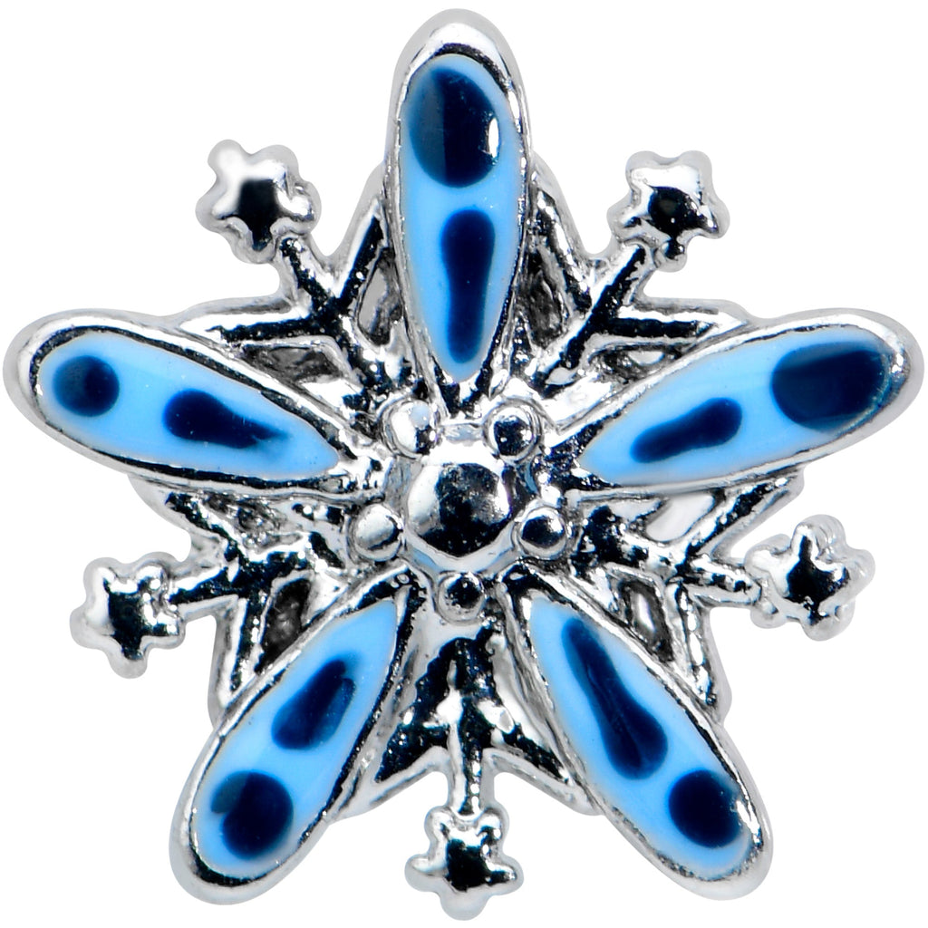 16G 5/16 Snowflake Blues Christmas Labret Monroe Tragus