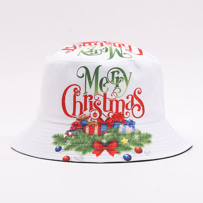 European And American Digital-print Bell-shaped Reindeer Bucket Hat