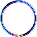 20G 3/8 Rainbow PVD Grade 23 Titanium Bendable Hoop Ring