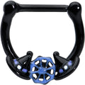 16G 5/16 Black Spider Web Witch Hat Halloween Cartilage Clicker