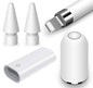 Rpuzonier 4 Pack iPencil Accessories for Apple Pencil 1st Gen 2 Pack Apple Pencil Tips for Apple Pencil 1st/2nd Gen 1 Pack Magnetic Replacement Cap and 1 Pack Charger Adapter for Apple Pen 1st Gen