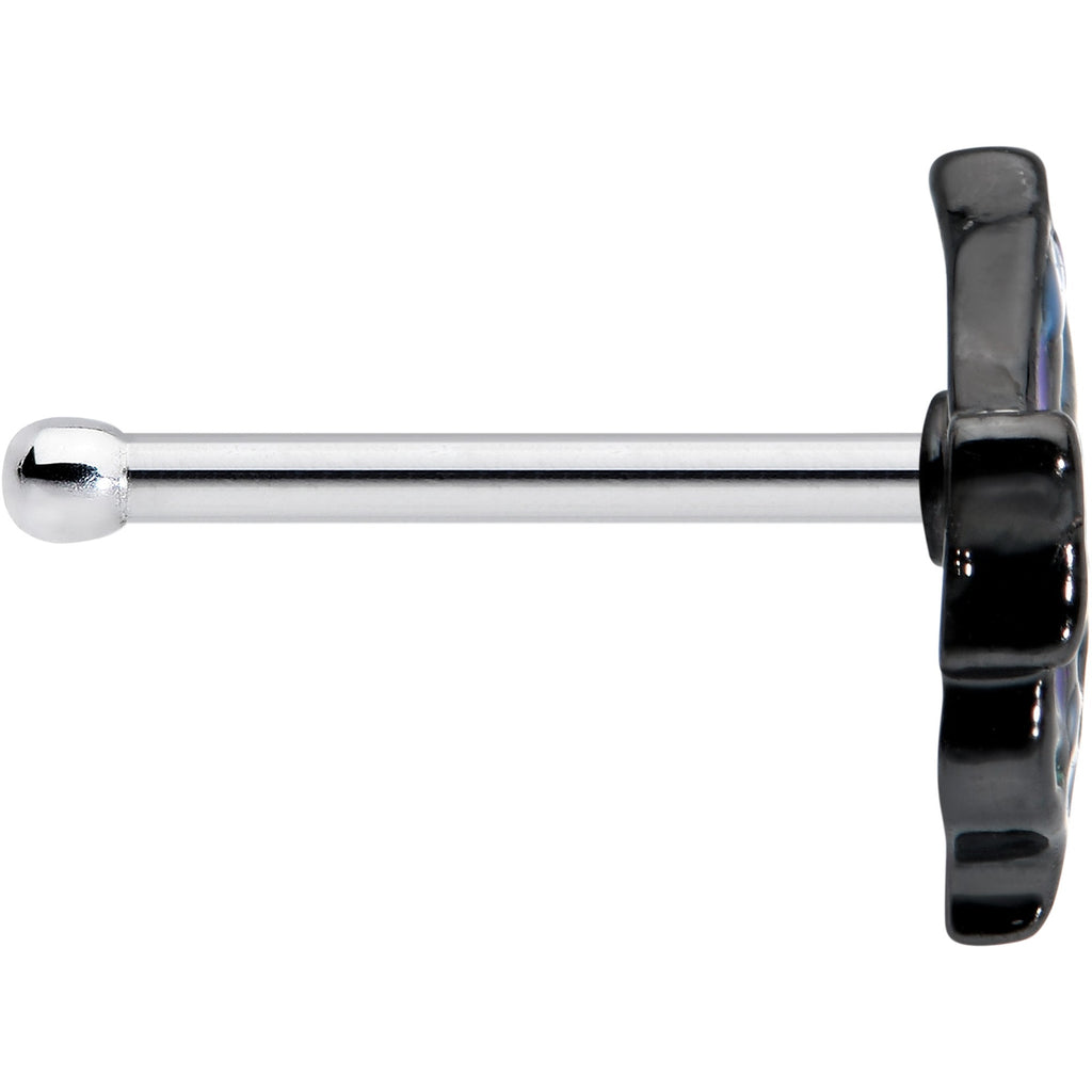 20G 1/4 Fantasy Black Faerie Wings Nose Bone