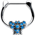 16G 5/16 Textured Blue Butterfly Cartilage Clicker