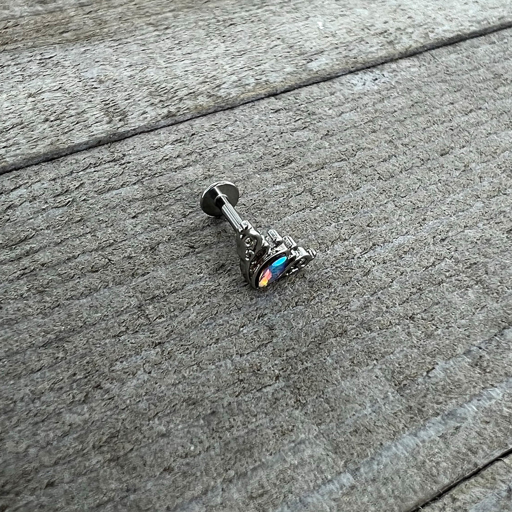 16G 5/16 Aurora Gem Deco Waves Labret Monroe Tragus