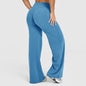 Loose Straight-leg Yoga Pants That Create A Slimming High-waisted Look