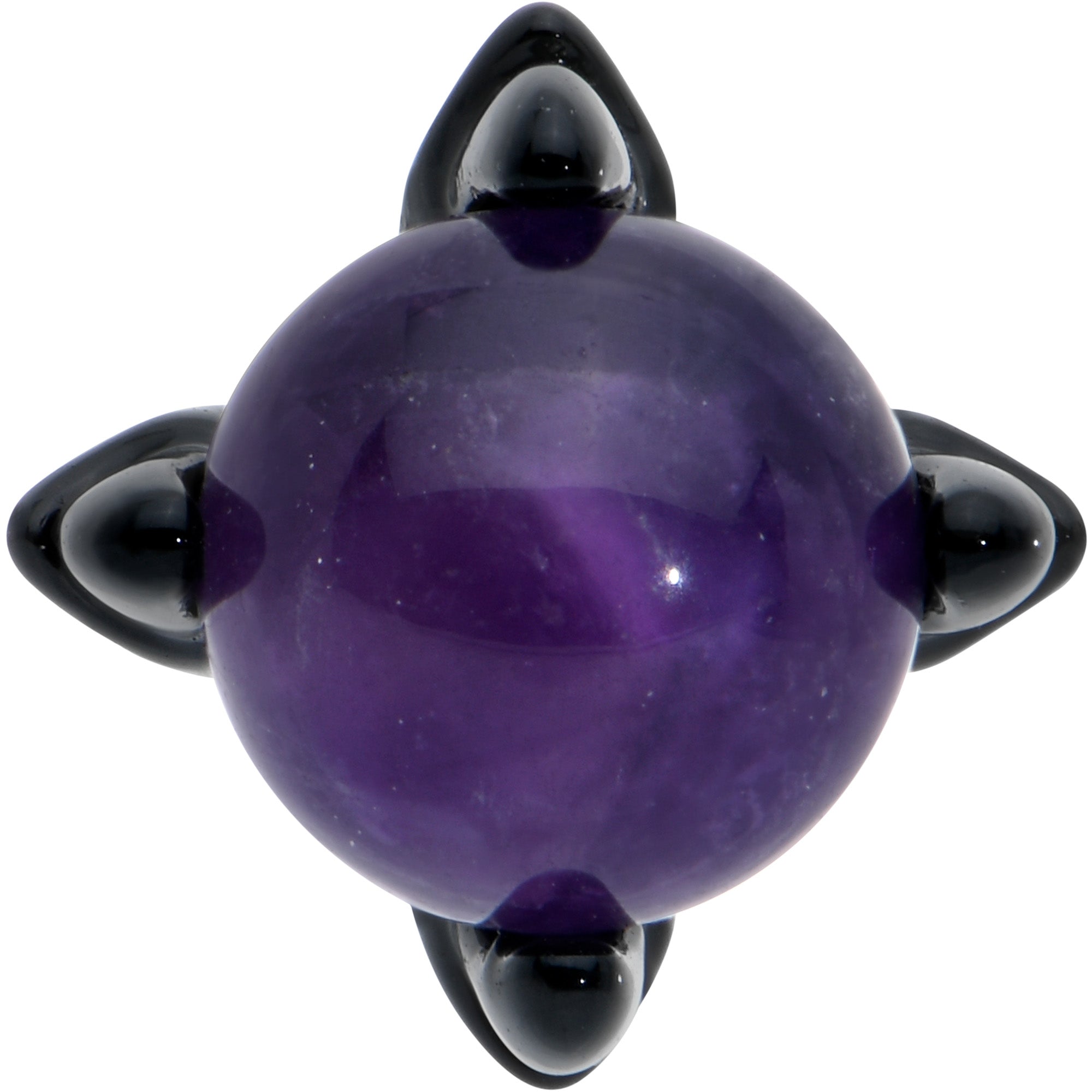 16G 1/4 Purple Amethyst Black Claw Hand Cartilage Tragus Earring