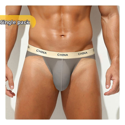 Mens Ice Silk Sports Antibacterial Briefs