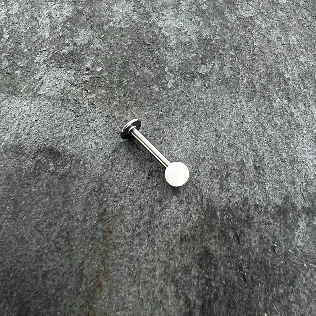 16G 5/16 Matte White Aurora Labret Monroe Tragus