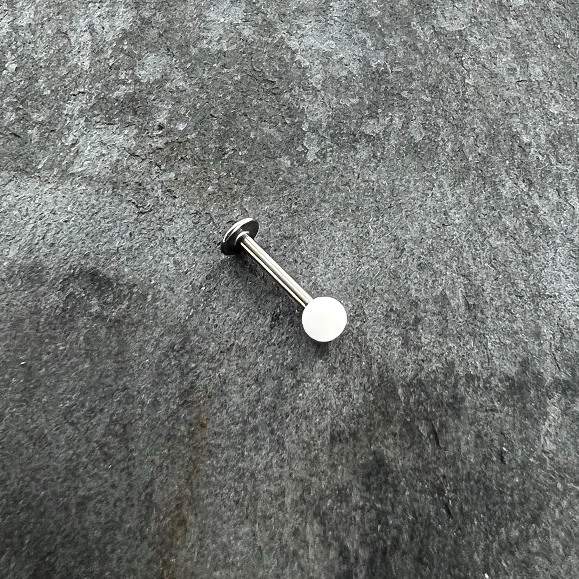 16G 5/16 Matte White Aurora Labret Monroe Tragus