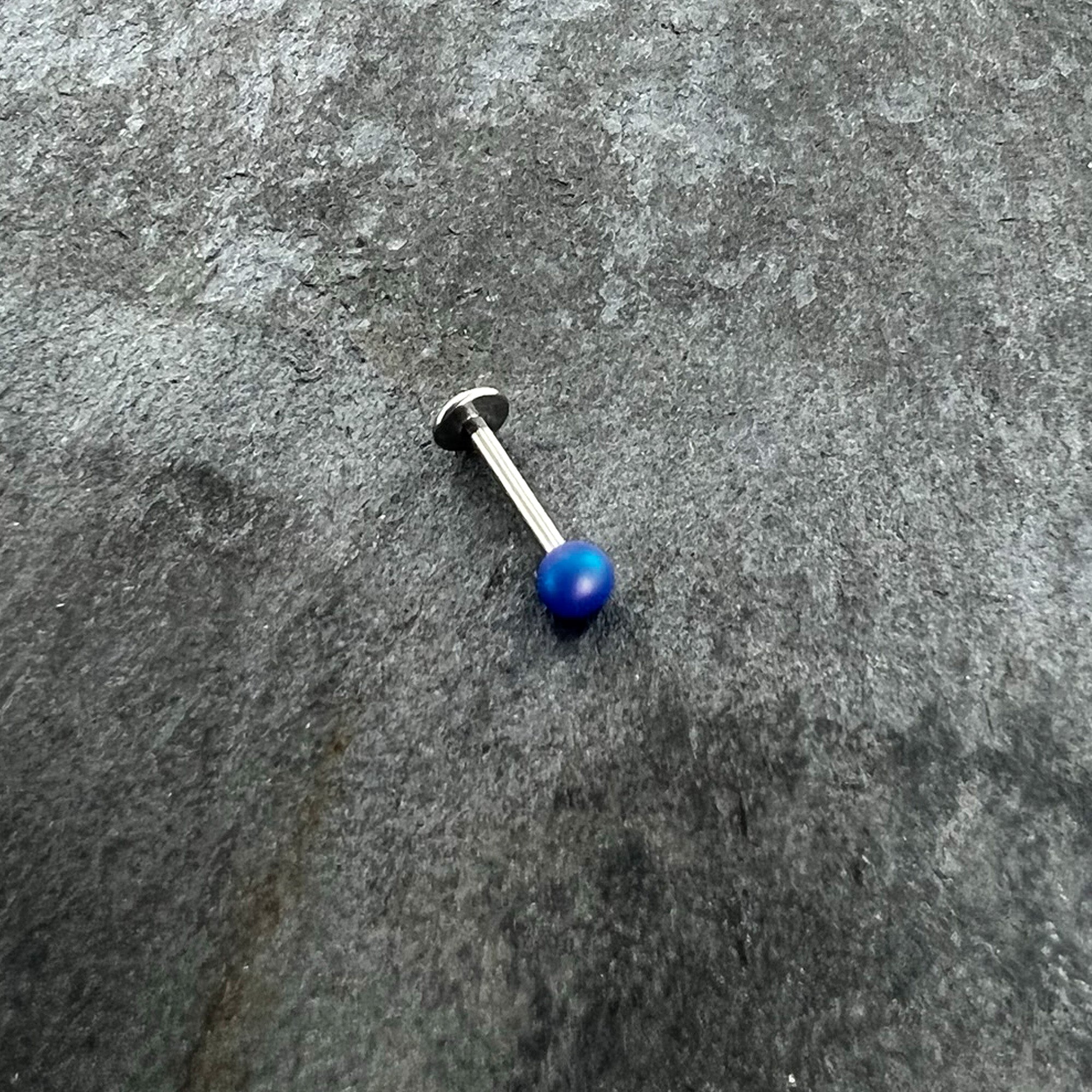 16G 5/16 Matte Blue Aurora Labret Monroe Tragus