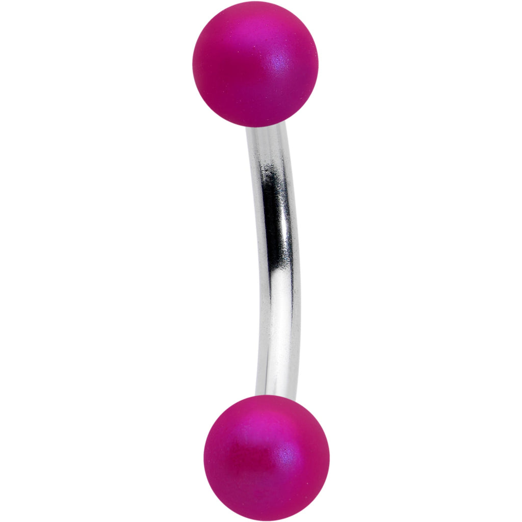 16G 5/16 Matte Purple Aurora Curved Eyebrow Ring