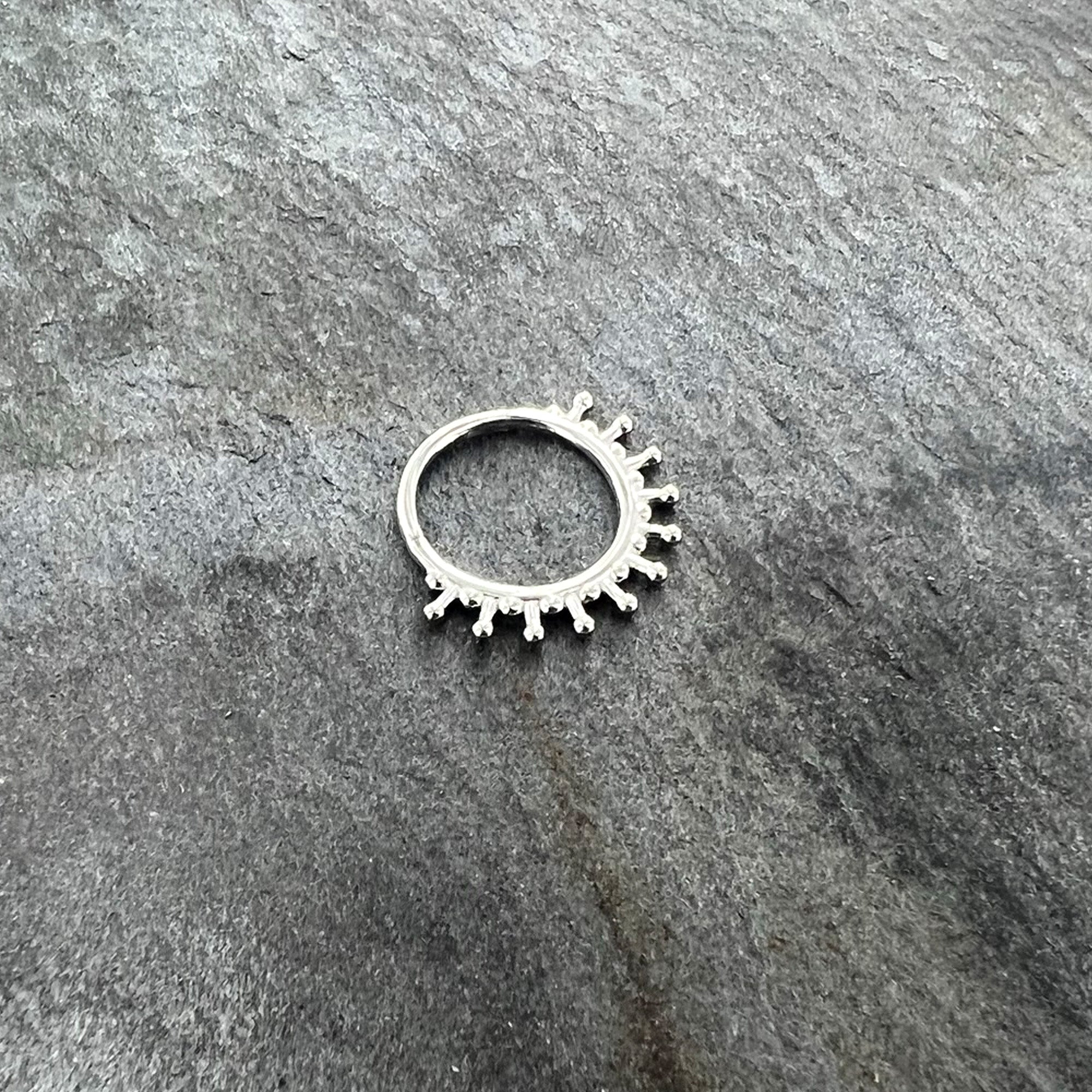 16G 3/8 Splatter Effect Hinged Segment Ring