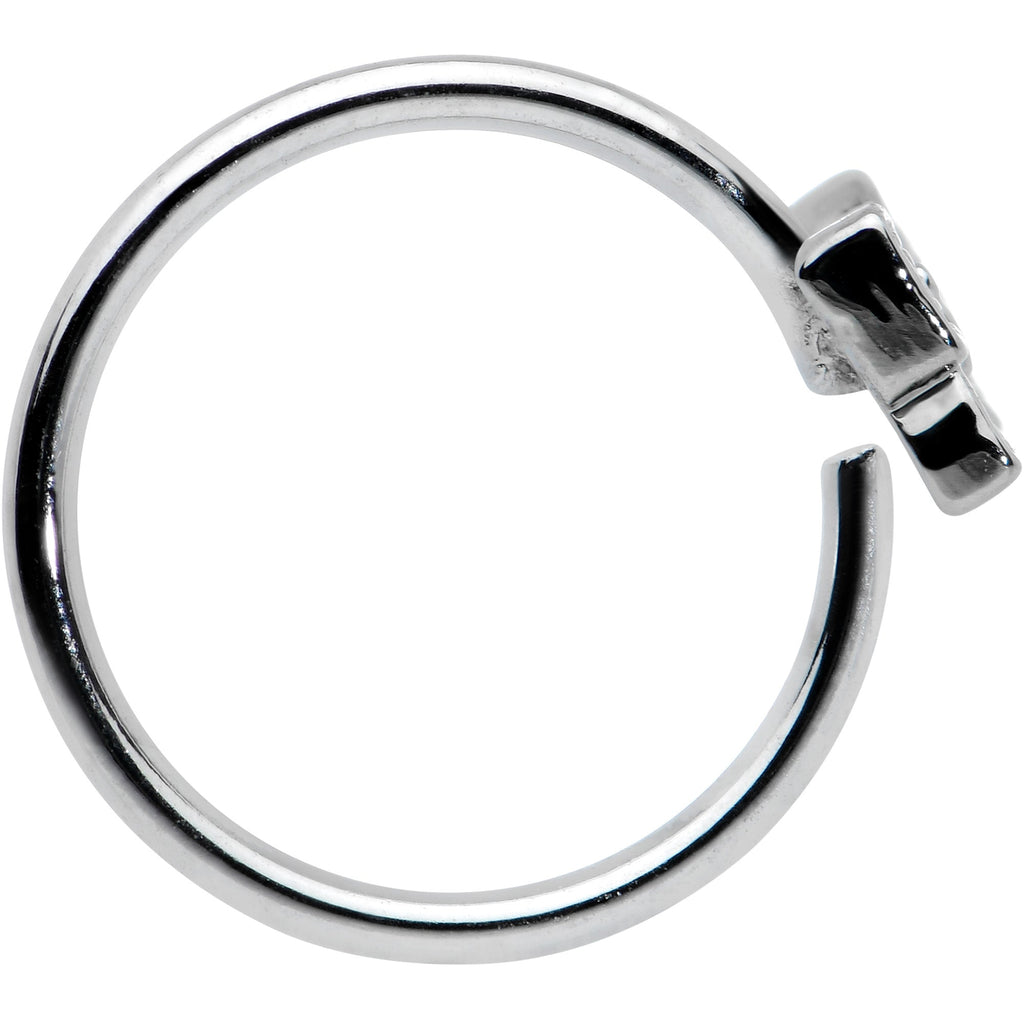 20G 5/16 Textured Little Bow Seamless Nose Hoop