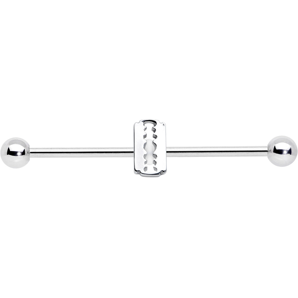 14G Razor Blade Industrial Barbell 38mm