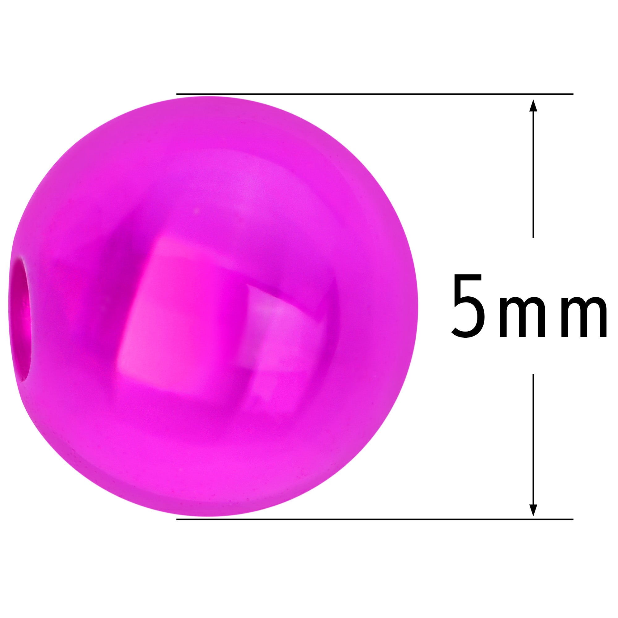 5mm Purple Acrylic UV Glow Captive Bead Ring Replacement Ball
