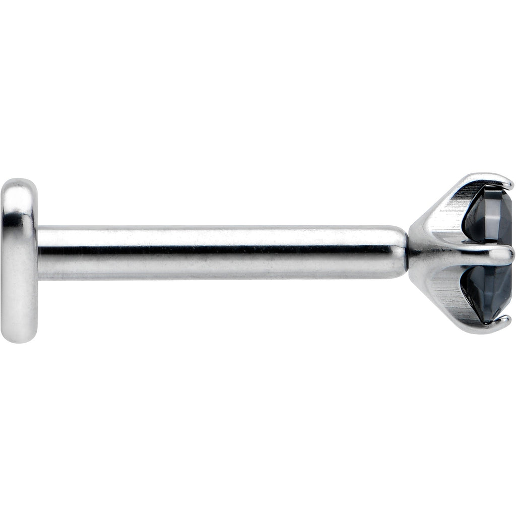 16G 5/16 Black CZ ASTM F-136 Implant Grade Titanium Threadless Heart End Labret