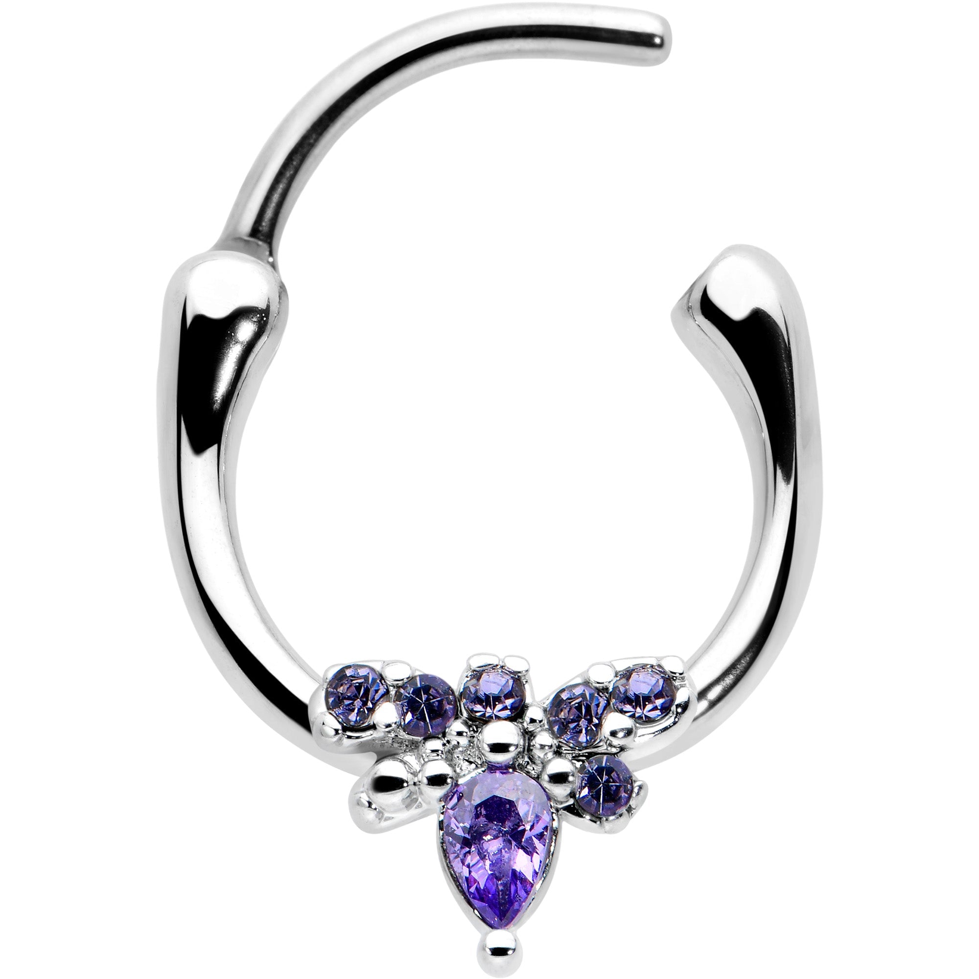 16G 5/16 Purple Gem Bee Glamour Cartilage Clicker